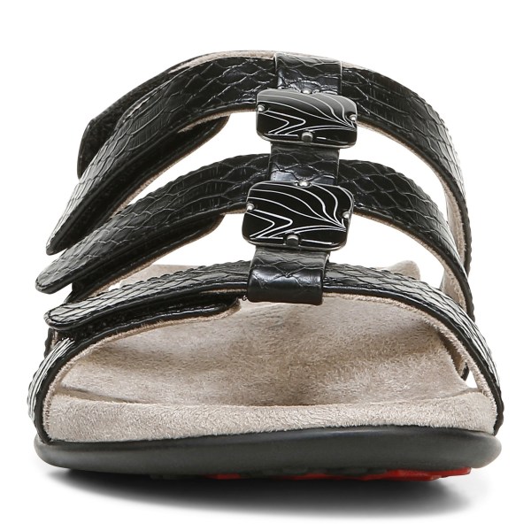 Vionic Sandals Ireland - Amber Adjustable Sandal Black Snake - Womens Shoes Ireland | WBRZC-4731